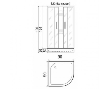 Душевая кабина River NARA 90/24 Б/К МТ