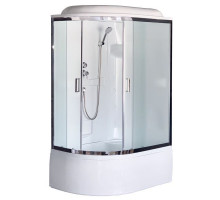 Душевая кабина Royal Bath RB 8120BK1-M-CH 120х80 см, с матовыми стеклами, правосторонняя