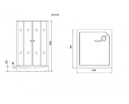 Душевая кабина Grossman GR272QL Classic 120х80 см