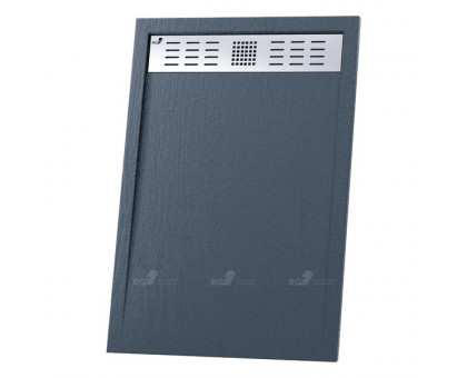 Душевой поддон RGW STM-G 80x110 см, прямоугольный, искусственный камень, графит