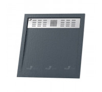 Душевой поддон RGW STM-G 80x80 см, квадратный, графит