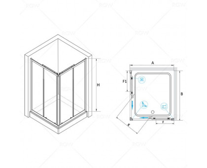 Душевой уголок RGW CL-42 80x100, прозрачное стекло
