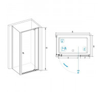 Душевой уголок RGW PA-44 (PA-02 + Z-12 + A-11) 90x80, прозрачное стекло