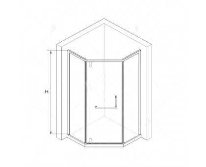 Душевой уголок RGW HO-084W 90x90, прозрачное стекло