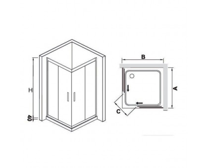 Душевой уголок RGW HO-311 (HO-31 + Z-41) 110x110, прозрачное стекло