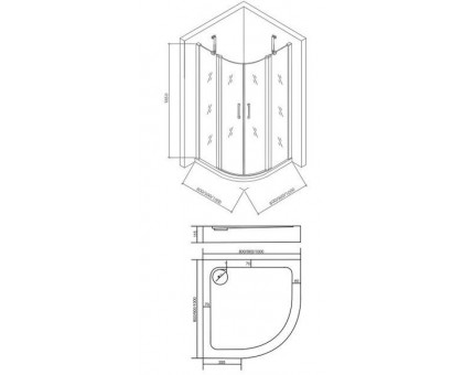 Душевое ограждение Good Door PANDORA R-90-C-CH