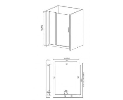 Душевое ограждение Good Door PANDORA WTW-130-C-CH