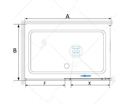 Душевой уголок RGW SV-42B (SV-12B + Z-050-2B) 130x90, прозрачное стекло