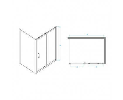 Душевой уголок RGW PA-74 (PA-14 + Z-050-2) 180x70, прозрачное стекло