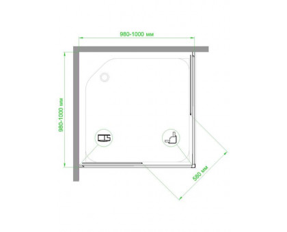 Душевой уголок Royal Bath RB HPD-T-CH 100х100 см, с прозрачными стеклами