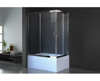 Душевой уголок Royal Bath RB 8120BP-T-CH 120х80 см, с прозрачными стеклами, левосторонний