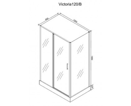Душевой уголок Cerutti SPA Victoria120B 120х90 см