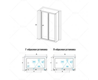 Душевой уголок RGW CL-41 (CL-21 + Z-050-1) 80x100, прозрачное стекло