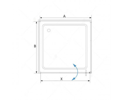 Душевой уголок RGW SV-35B (SV-02B + Z-050-3B) 100x100, прозрачное стекло